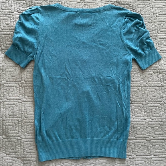 Juicy Couture Teal Short Sleeve Cardigan - Picture 5 of 5